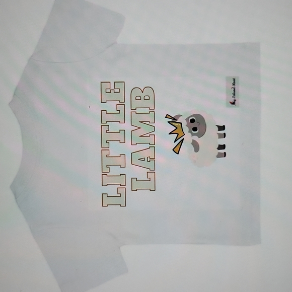 New little Lamb white  Infant cotton jersey tee - Picture 2 of 2